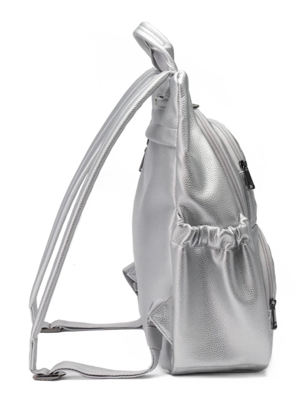 NWT Lug Hatchback Classic Vegan Leather Backpack in Silver🎒 - Picture 7 of 11
